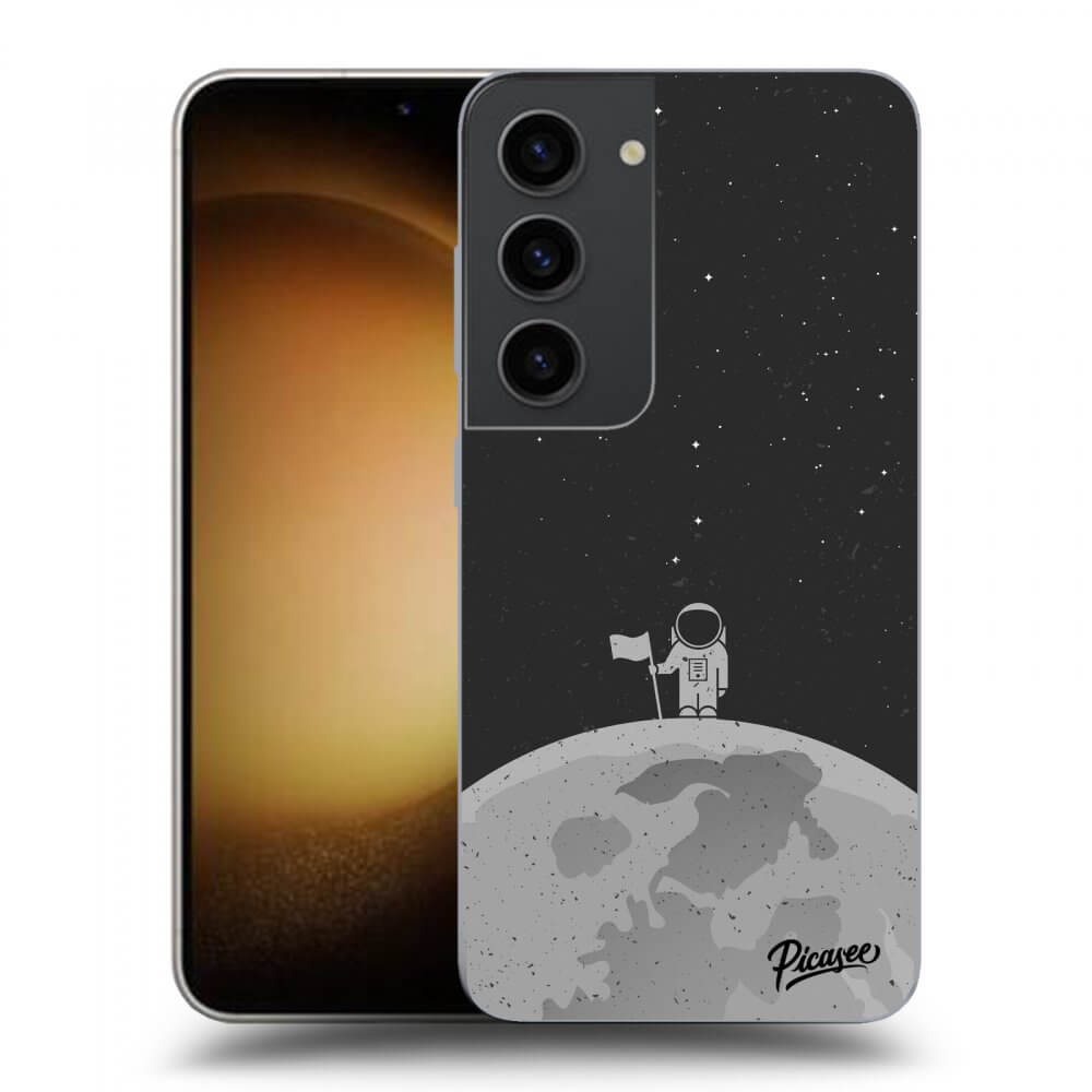 Picasee silikonový černý obal pro Samsung Galaxy S23 5G - Astronaut