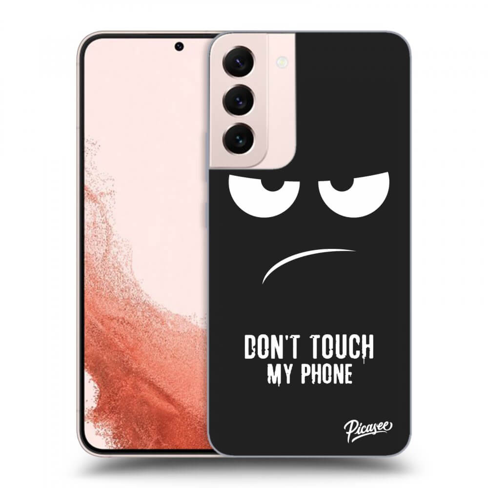 Picasee silikonový černý obal pro Samsung Galaxy S23+ 5G - Don't Touch My Phone