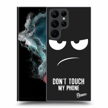 Picasee silikonový černý obal pro Samsung Galaxy S23 Ultra 5G - Don't Touch My Phone