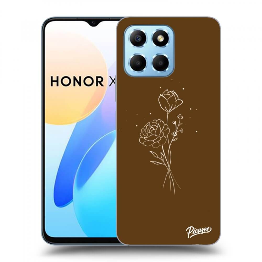 Picasee ULTIMATE CASE pro Honor X8 5G - Brown flowers