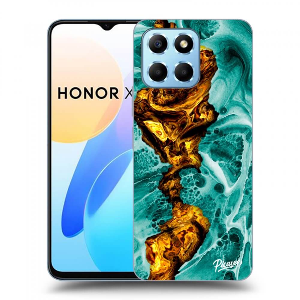 Picasee silikonový průhledný obal pro Honor X8 5G - Goldsky