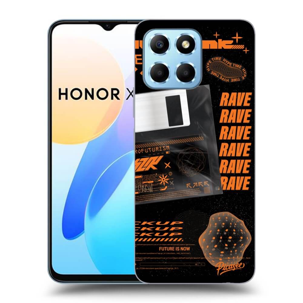 Picasee silikonový černý obal pro Honor X8 5G - RAVE