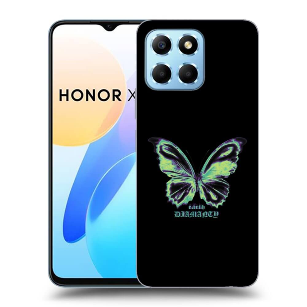 Picasee silikonový černý obal pro Honor X8 5G - Diamanty Blue
