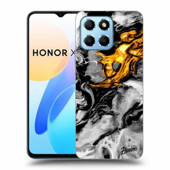 Picasee silikonový černý obal pro Honor X8 5G - Black Gold 2