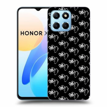 Picasee silikonový černý obal pro Honor X8 5G - Separ - White On Black