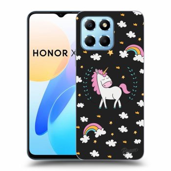 Picasee silikonový černý obal pro Honor X8 5G - Unicorn star heaven