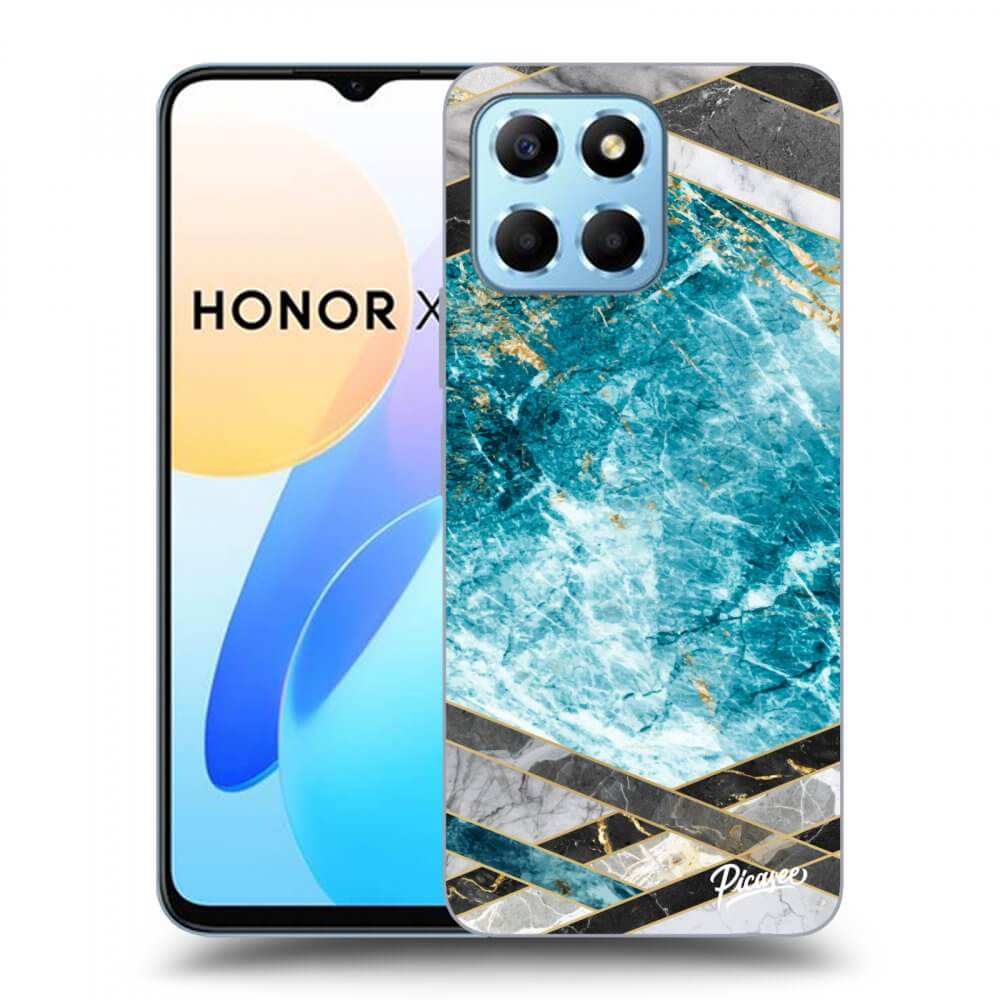 Silikonový černý Obal Pro Honor X6 - Blue Geometry