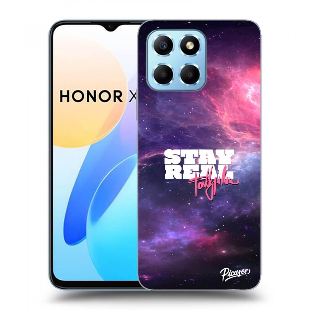 Picasee silikonový černý obal pro Honor X6 - Stay Real