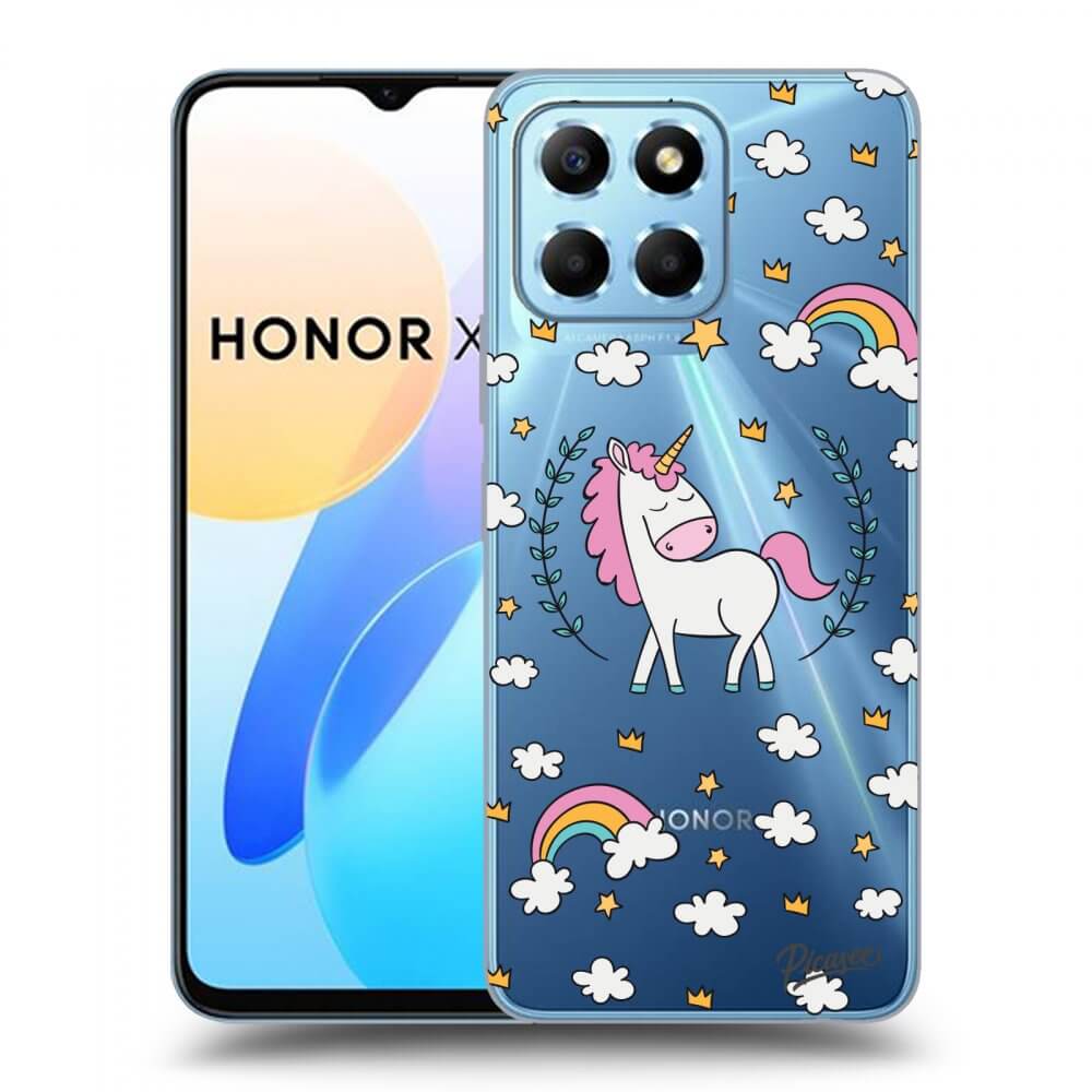 Picasee silikonový průhledný obal pro Honor X6 - Unicorn star heaven