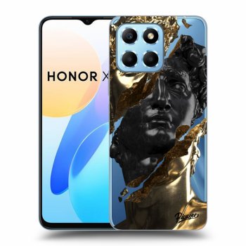Picasee silikonový průhledný obal pro Honor X6 - Gold - Black