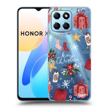 Picasee silikonový průhledný obal pro Honor X6 - Christmas