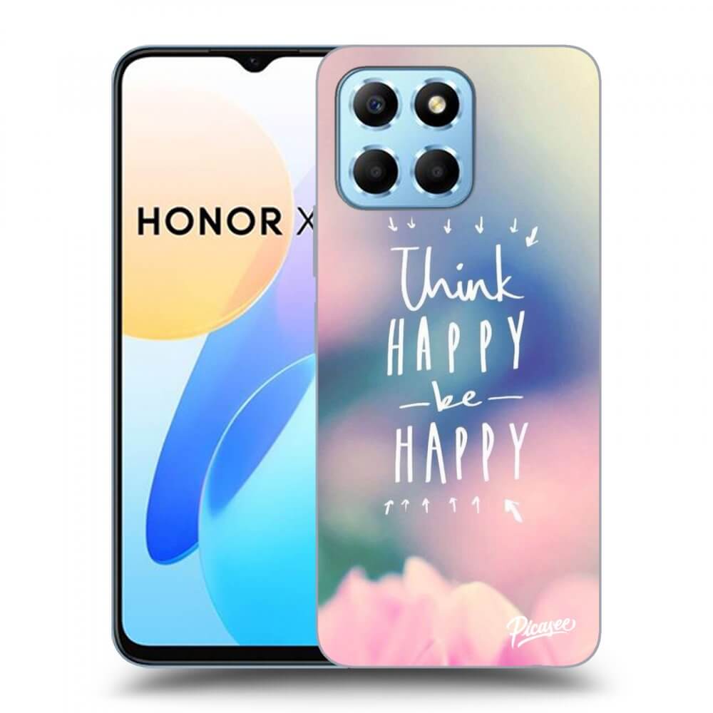 Picasee silikonový černý obal pro Honor X6 - Think happy be happy