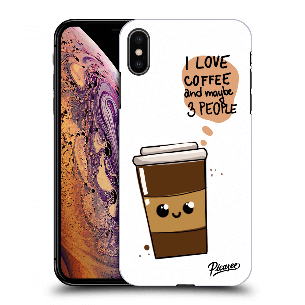 Picasee silikonový průhledný obal pro Apple iPhone XS Max - Cute coffee