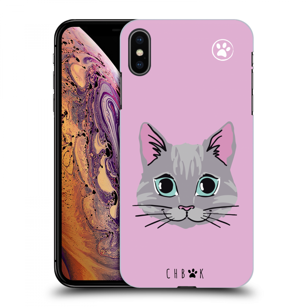 Picasee silikonový černý obal pro Apple iPhone XS Max - Chybí mi kočky - Růžová