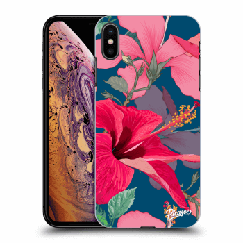 Picasee silikonový průhledný obal pro Apple iPhone XS Max - Hibiscus