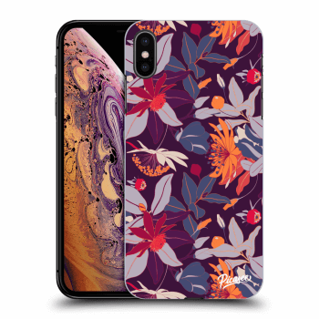 Picasee ULTIMATE CASE pro Apple iPhone XS Max - Purple Leaf