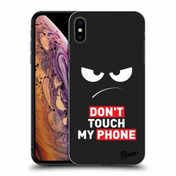 Picasee silikonový černý obal pro Apple iPhone XS Max - Angry Eyes - Transparent