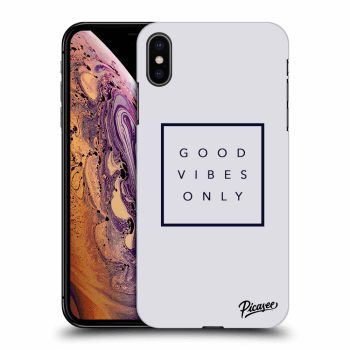 Picasee silikonový černý obal pro Apple iPhone XS Max - Good vibes only