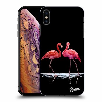 Obal pro Apple iPhone XS Max - Flamingos couple
