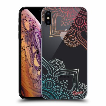 Picasee silikonový průhledný obal pro Apple iPhone XS Max - Flowers pattern