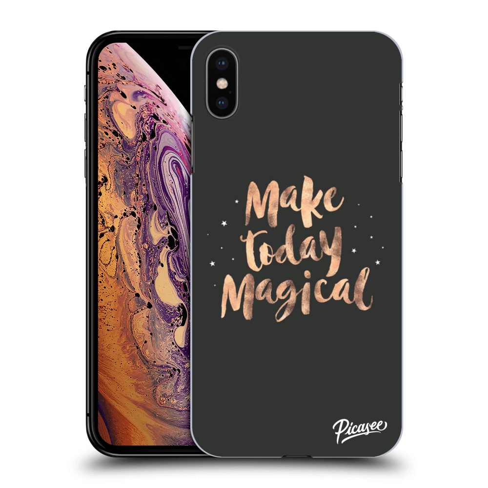 Picasee silikonový černý obal pro Apple iPhone XS Max - Make today Magical