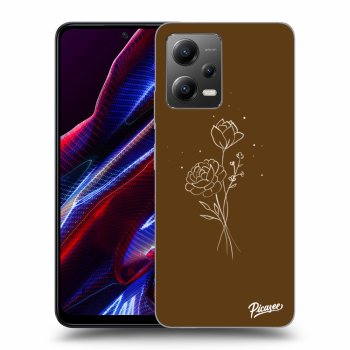 Obal pro Xiaomi Poco X5 - Brown flowers