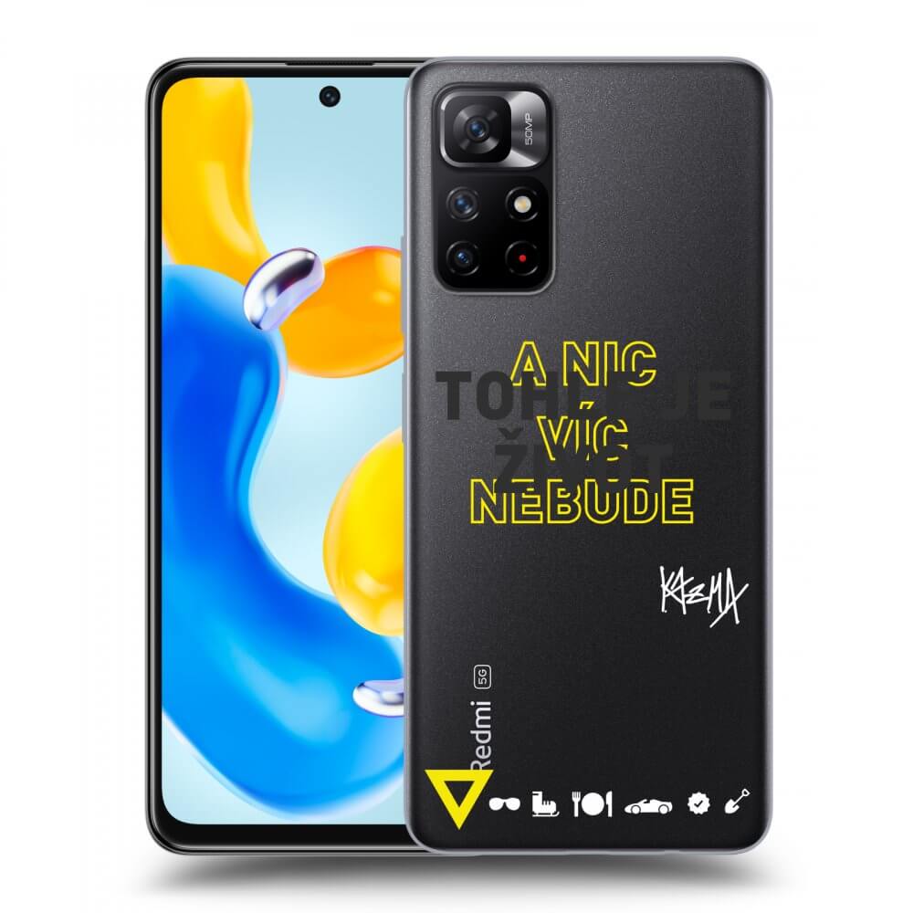 Picasee silikonový průhledný obal pro Xiaomi Redmi Note 11S 5G - Kazma - TOHLE JE ŽIVOT A NIC VÍC NEBUDE
