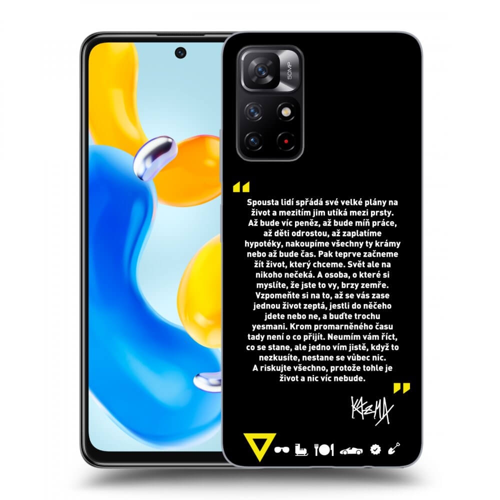 Picasee ULTIMATE CASE pro Xiaomi Redmi Note 11S 5G - Kazma - BUĎTE TROCHU YESMANI