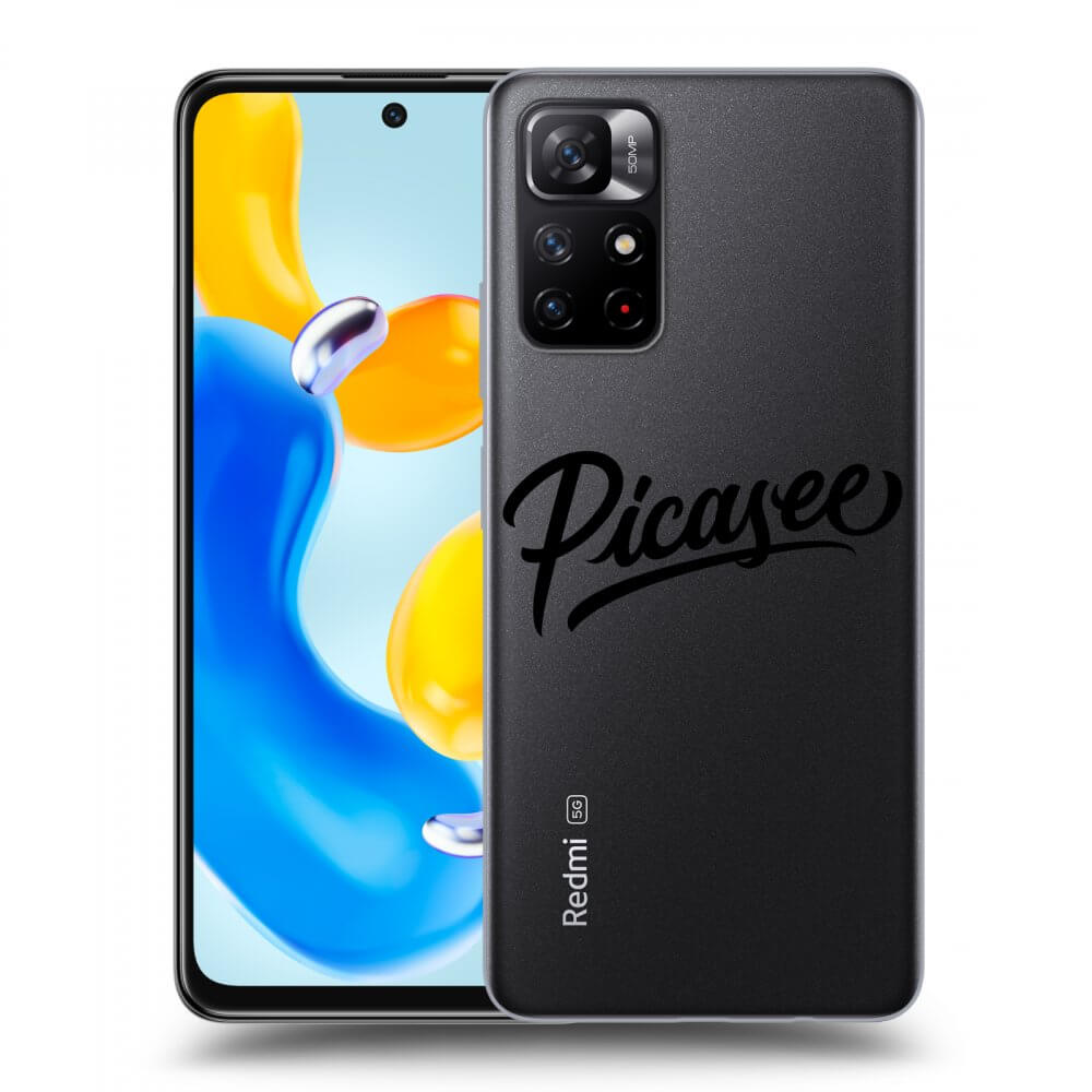 Picasee silikonový průhledný obal pro Xiaomi Redmi Note 11S 5G - Picasee - old logo - black