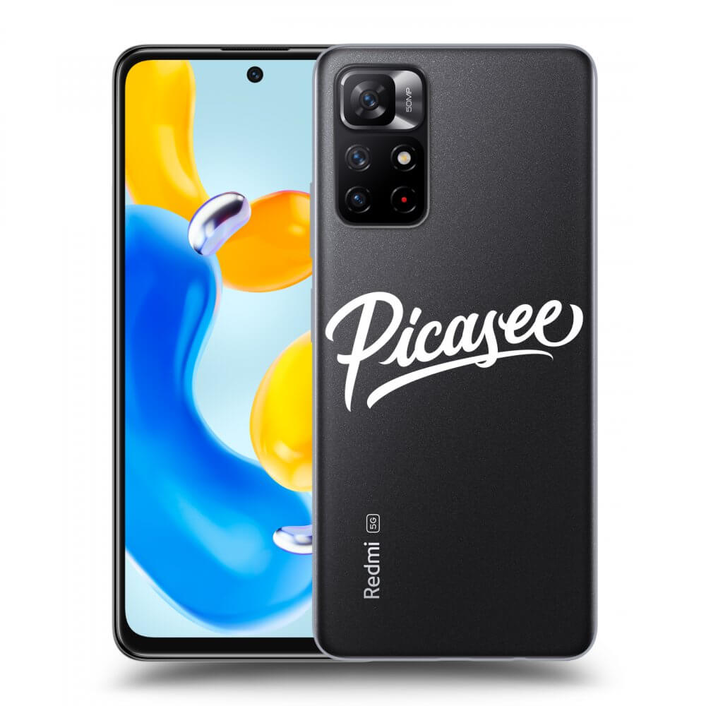 Picasee silikonový průhledný obal pro Xiaomi Redmi Note 11S 5G - Picasee - old logo - white