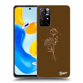 Obal pro Xiaomi Redmi Note 11S 5G - Brown flowers