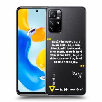 Picasee silikonový průhledný obal pro Xiaomi Redmi Note 11S 5G - Kazma - MĚLI BYSTE SE DO TOHO PUSTIT