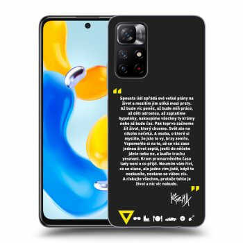 Picasee silikonový černý obal pro Xiaomi Redmi Note 11S 5G - Kazma - BUĎTE TROCHU YESMANI