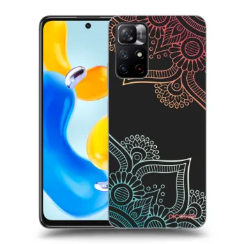 Picasee silikonový černý obal pro Xiaomi Redmi Note 11S 5G - Květinový vzor