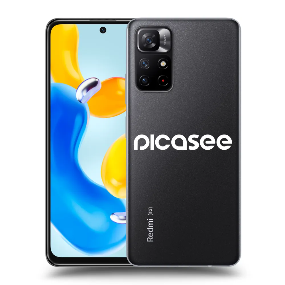 Picasee silikonový průhledný obal pro Xiaomi Redmi Note 11S 5G - Picasee - new logo - white