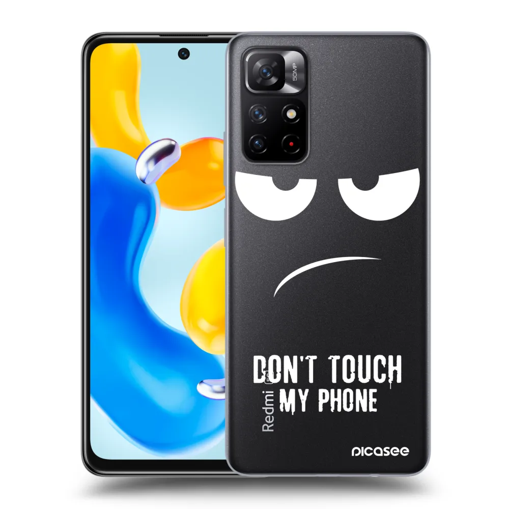 Picasee silikonový průhledný obal pro Xiaomi Redmi Note 11S 5G - Nešahej mi na telefon