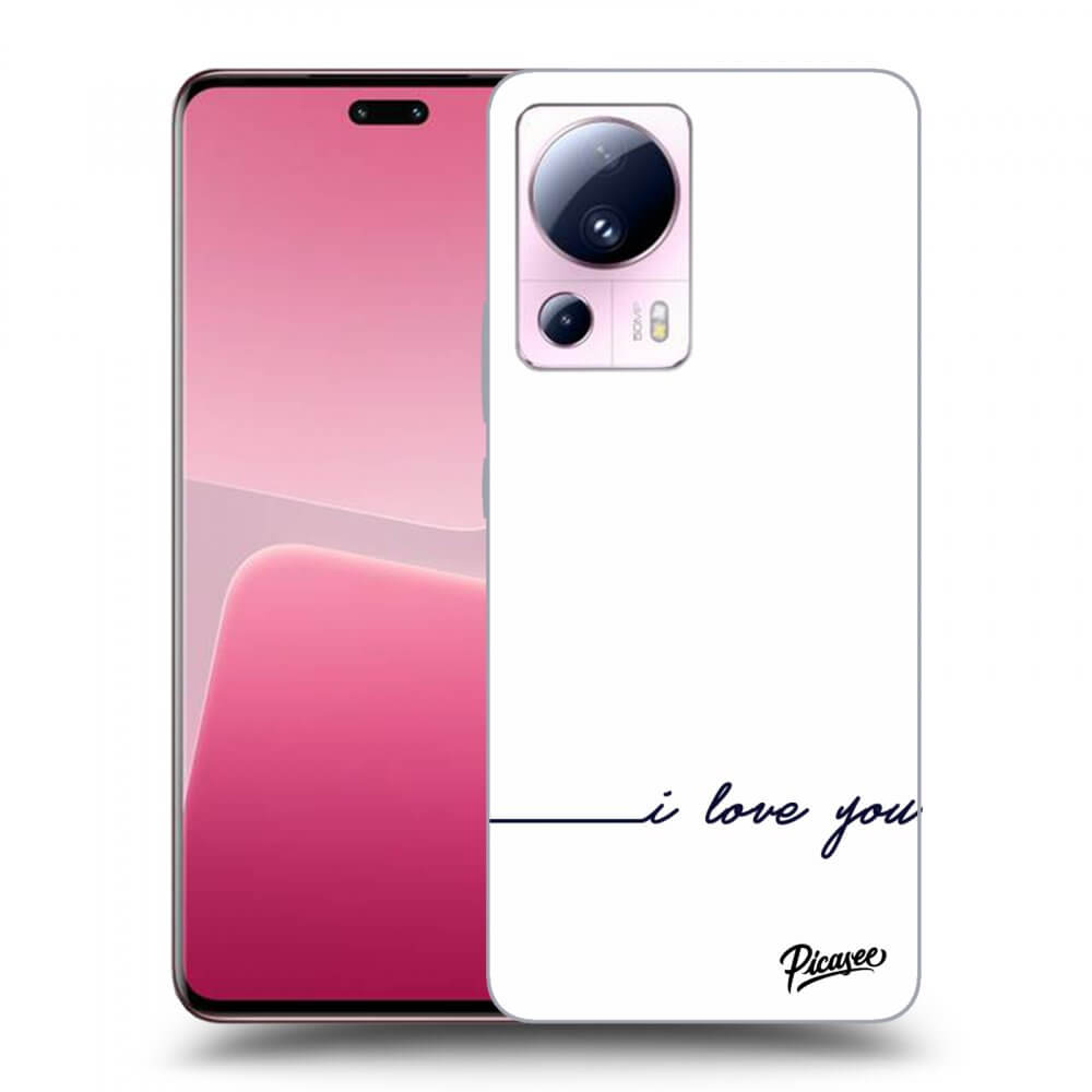 Picasee silikonový černý obal pro Xiaomi 13 Lite - I love you