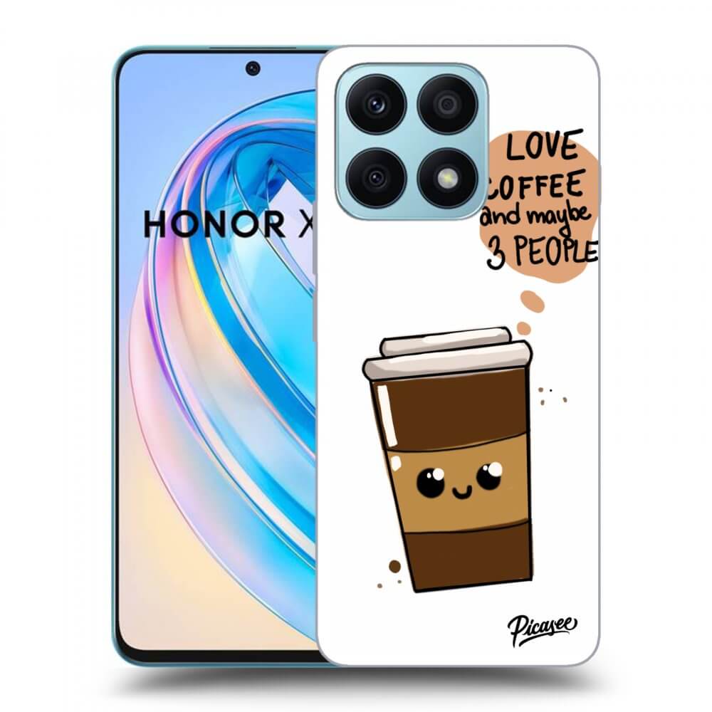 Picasee silikonový černý obal pro Honor X8a - Cute coffee