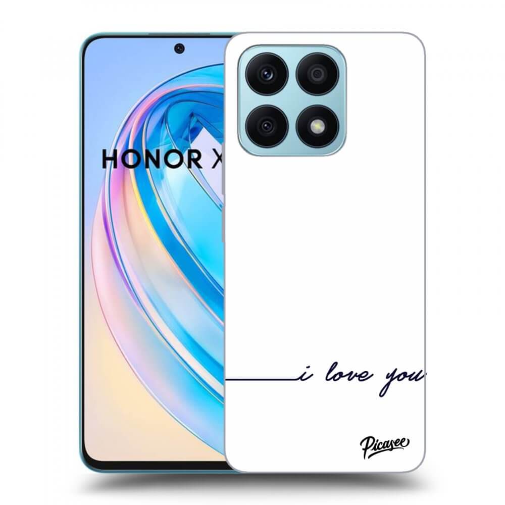 Picasee silikonový černý obal pro Honor X8a - I love you