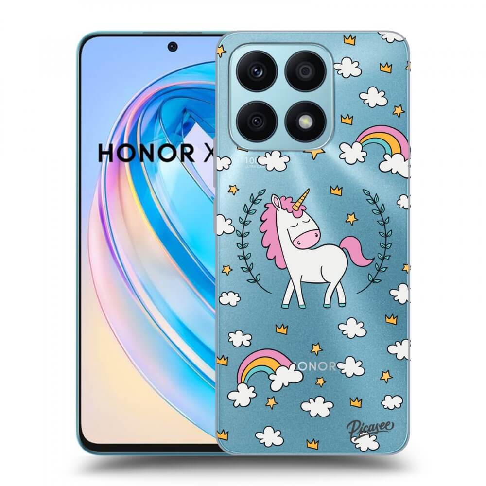 Picasee silikonový průhledný obal pro Honor X8a - Unicorn star heaven