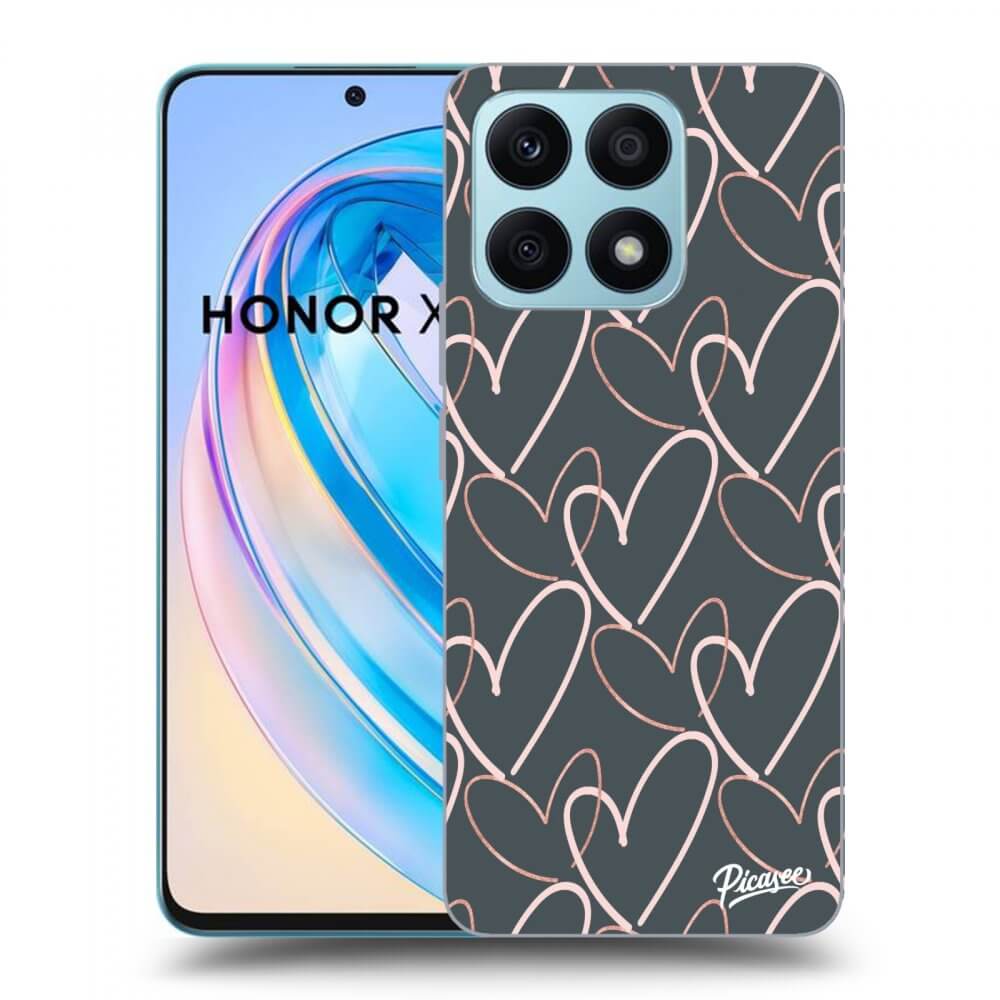 Picasee silikonový černý obal pro Honor X8a - Lots of love