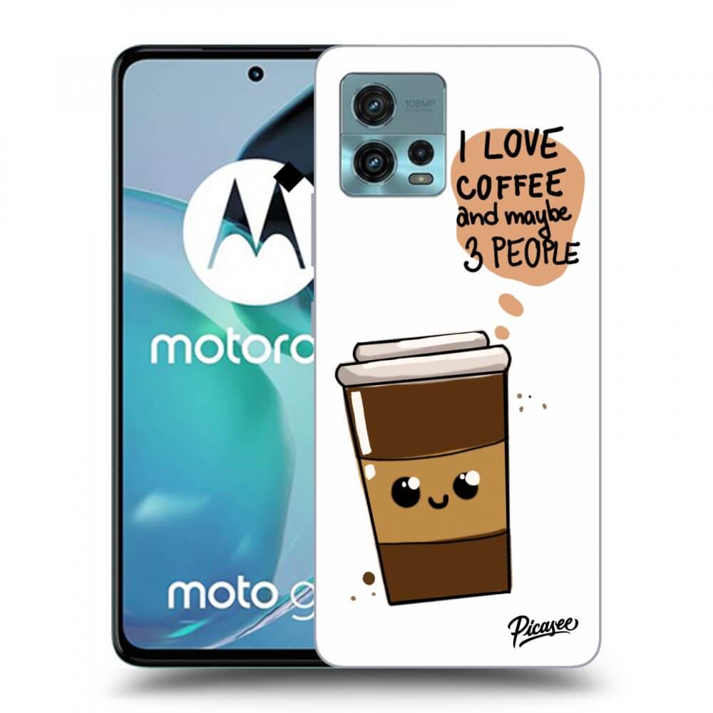 Picasee silikonový průhledný obal pro Motorola Moto G72 - Cute coffee