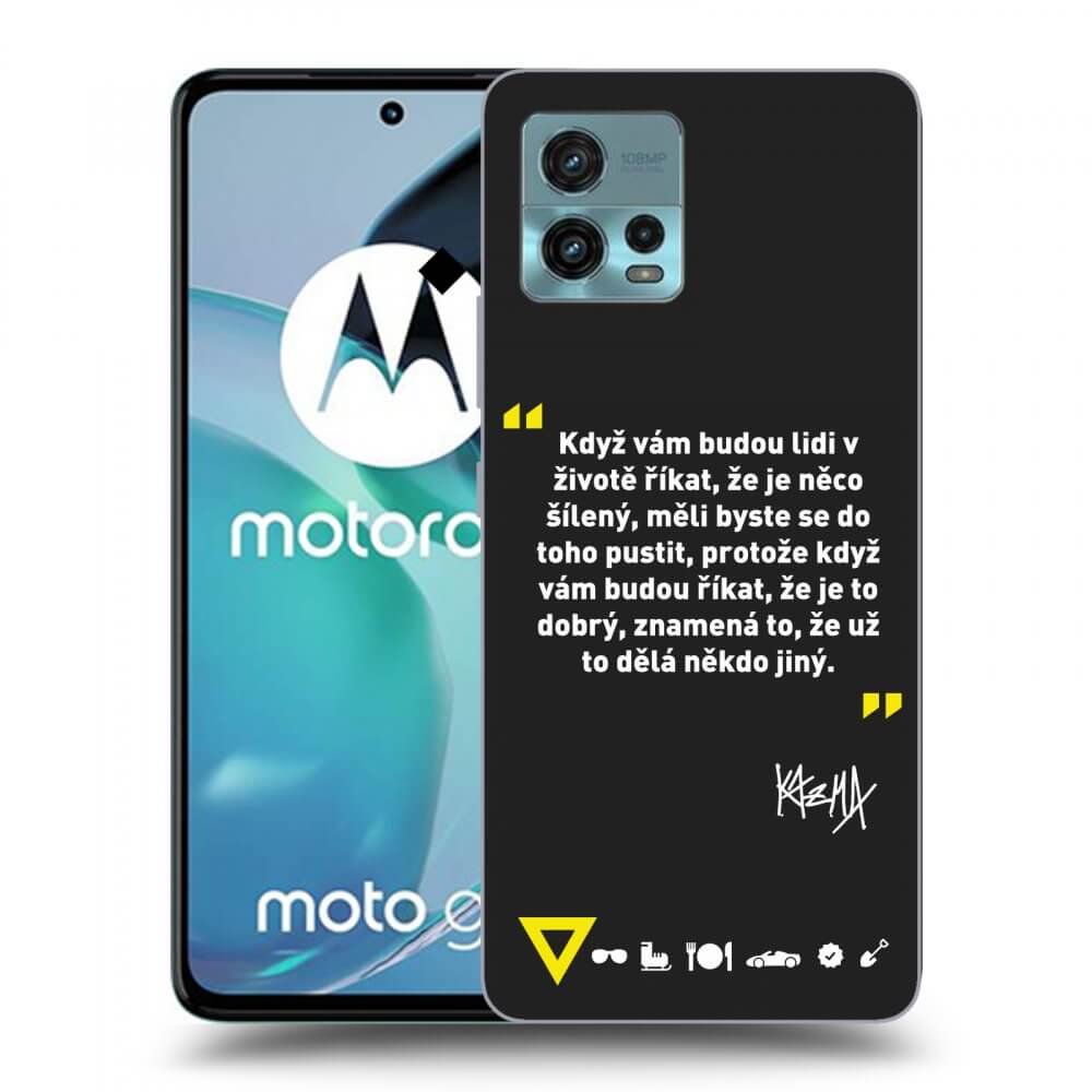 Picasee silikonový černý obal pro Motorola Moto G72 - Kazma - MĚLI BYSTE SE DO TOHO PUSTIT