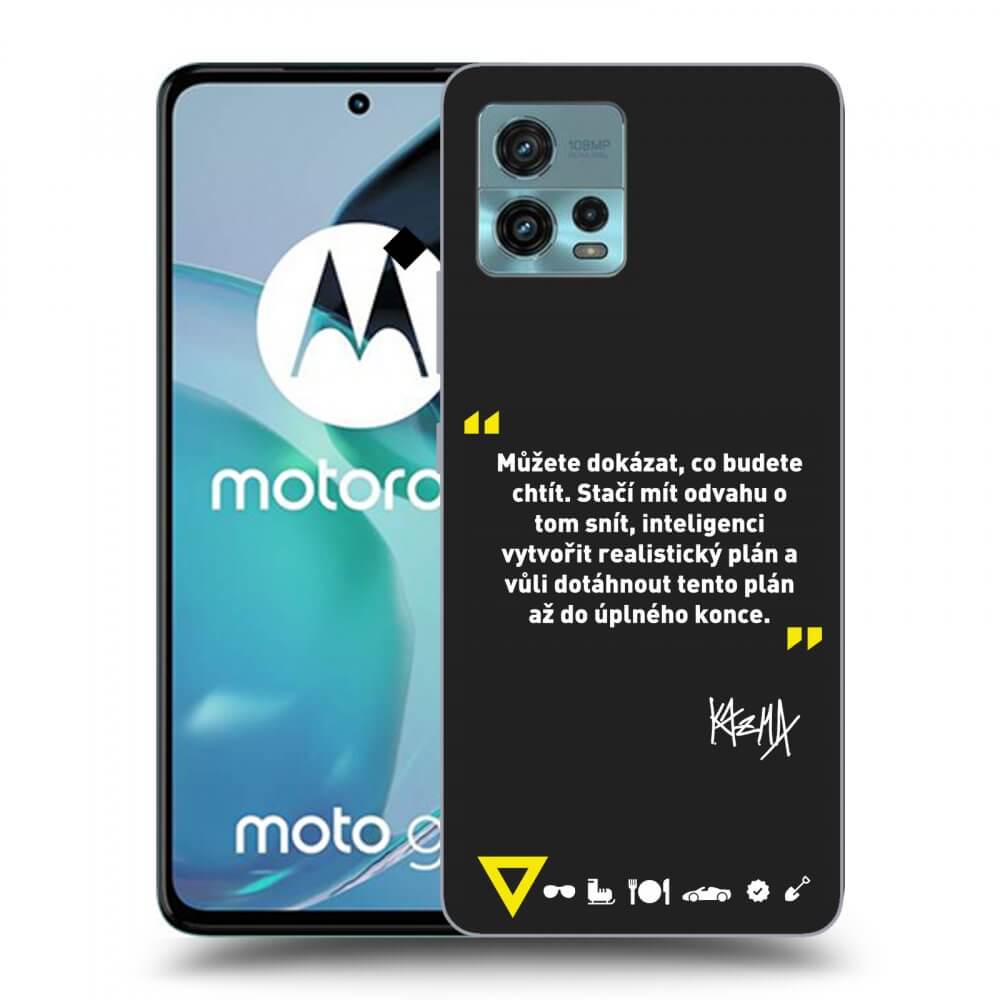 Silikonový černý Obal Pro Motorola Moto G72 - Kazma - MŮŽETE DOKÁZAT, CO BUDETE CHTÍT