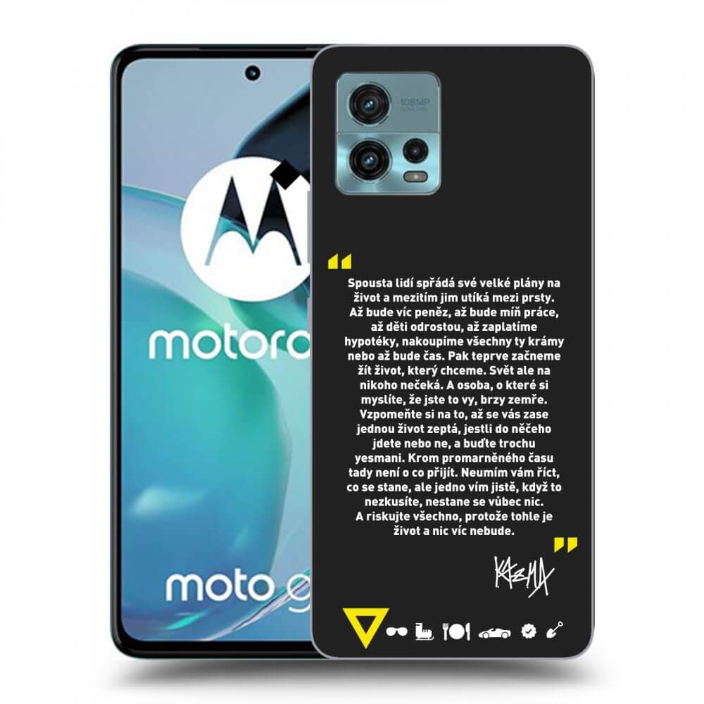 Picasee silikonový černý obal pro Motorola Moto G72 - Kazma - BUĎTE TROCHU YESMANI