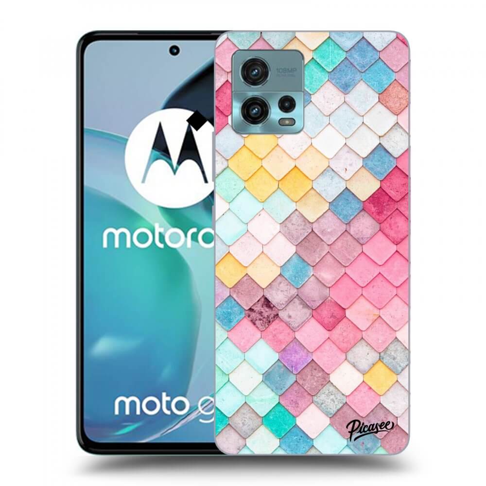 Picasee silikonový černý obal pro Motorola Moto G72 - Colorful roof