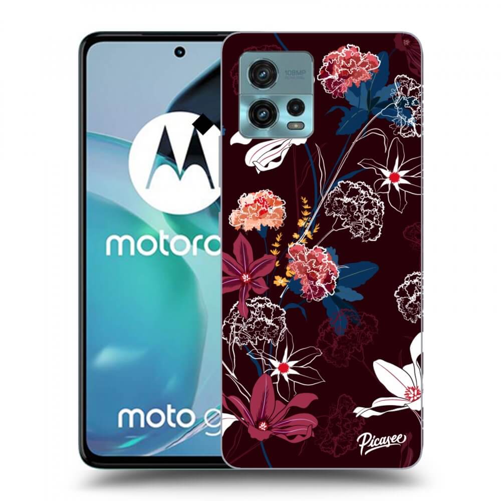 Picasee silikonový černý obal pro Motorola Moto G72 - Dark Meadow