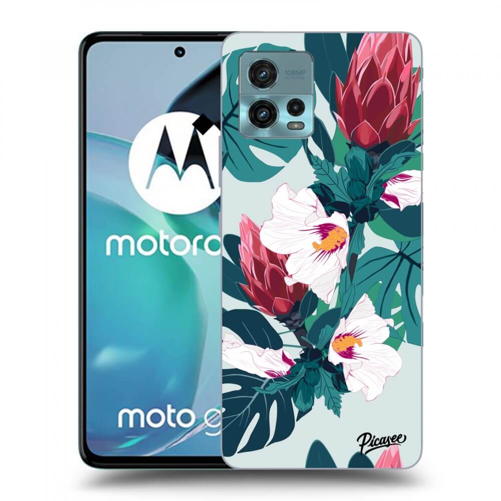 Picasee silikonový černý obal pro Motorola Moto G72 - Rhododendron