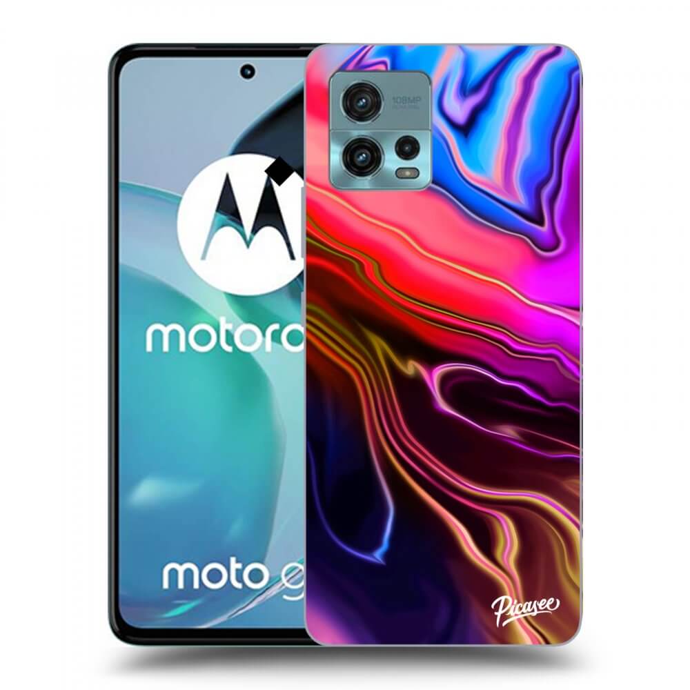 Picasee silikonový černý obal pro Motorola Moto G72 - Electric