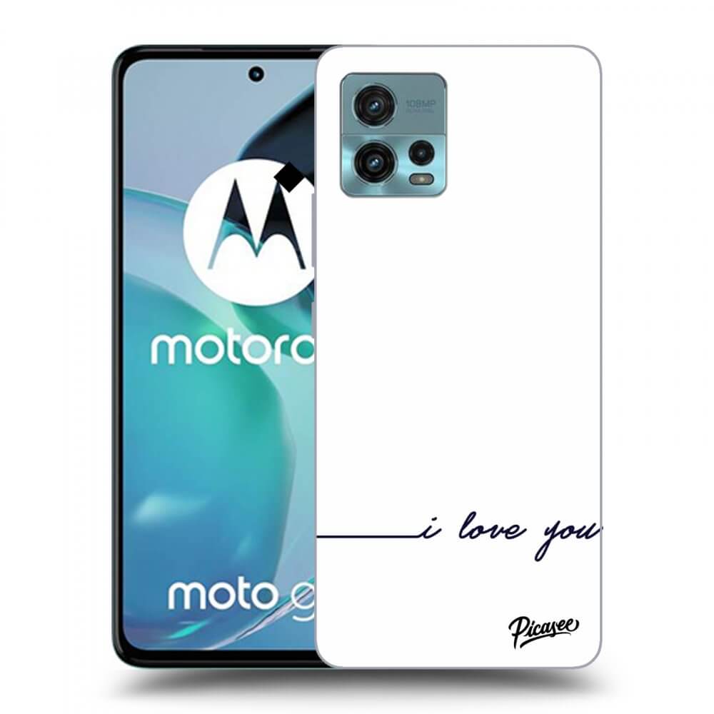Picasee silikonový průhledný obal pro Motorola Moto G72 - I love you